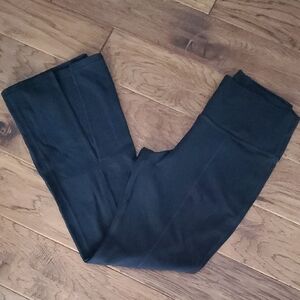 TNA Artizia Black Flare Pants with Front Slits Size L